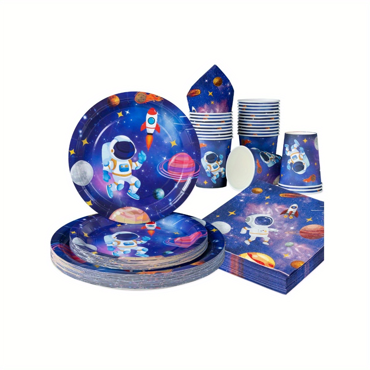 Party Supplies - Juego de Vajilla Desechable Starry Sky