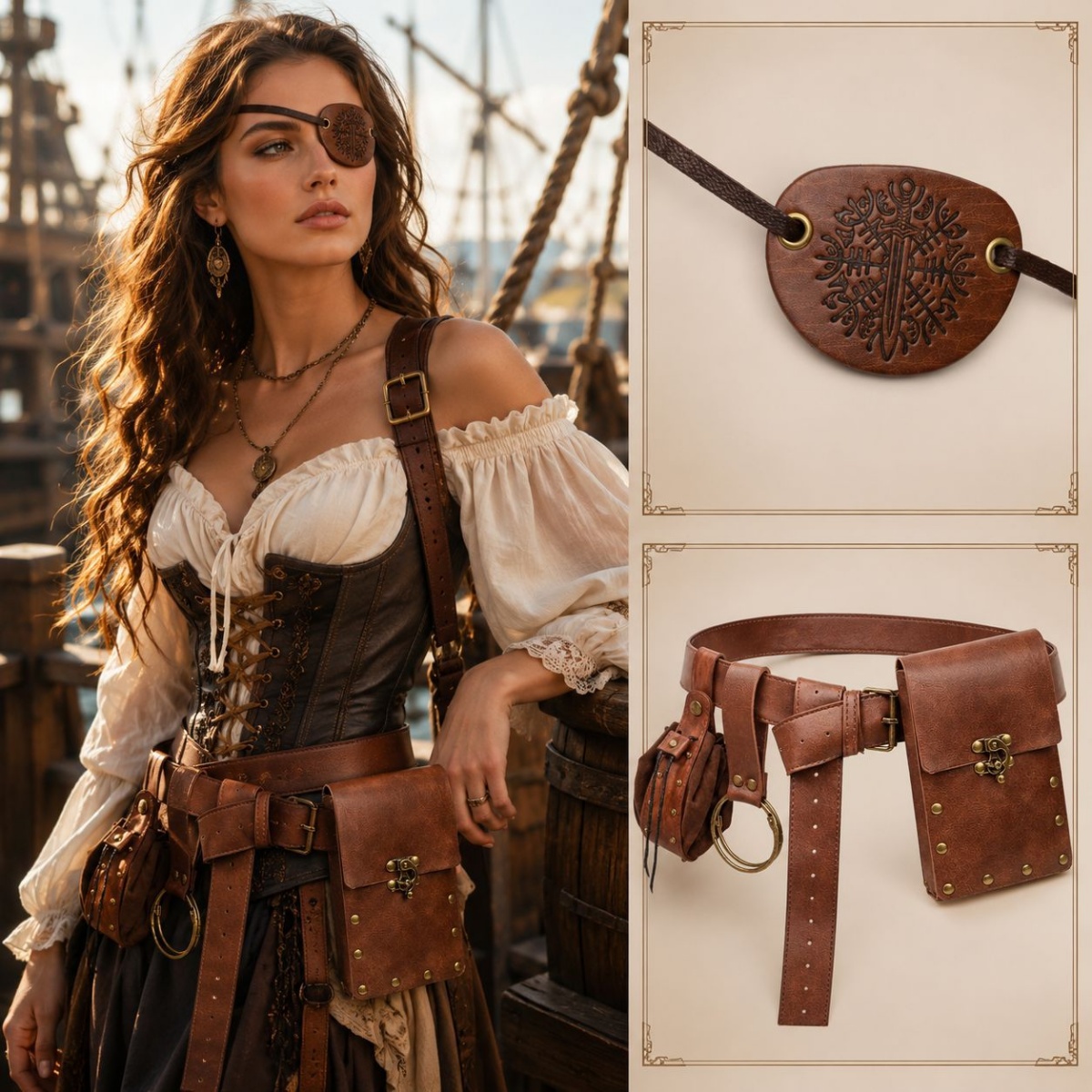 Costumes - Cinturones, bolsas, antifaces, ganchos para cantimploras