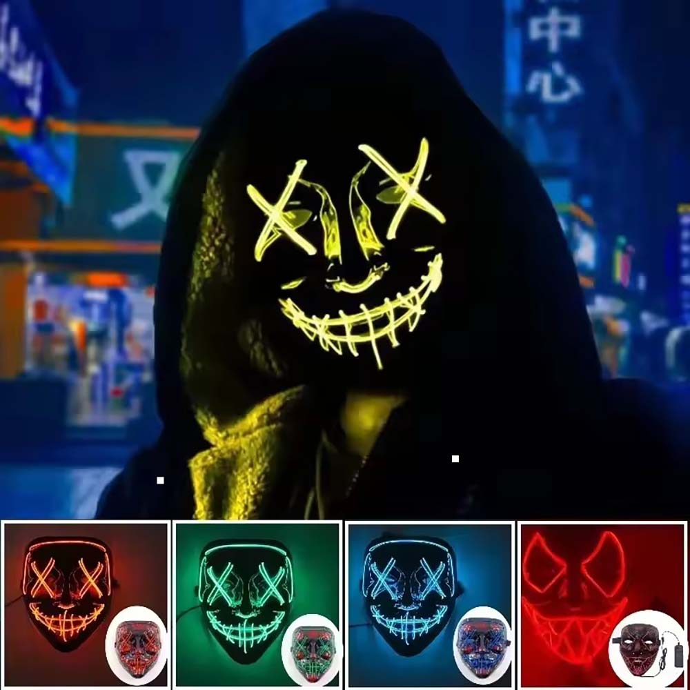 Máscara de purga LED de neón i - Led Purge Mask Halloween reseña y precio