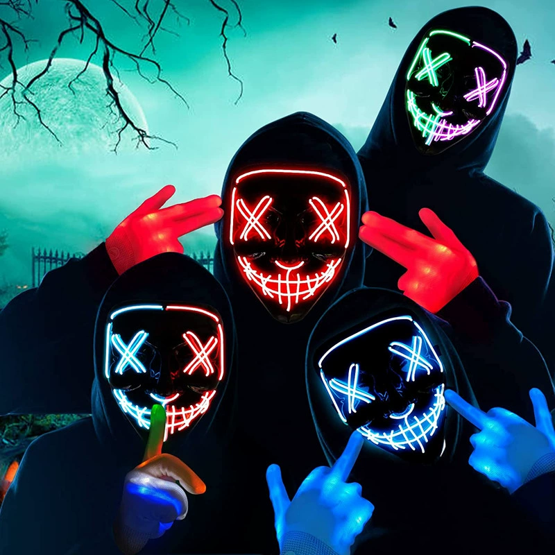 Máscara de purga LED de neón i - Led Purge Mask Halloween reseña y precio