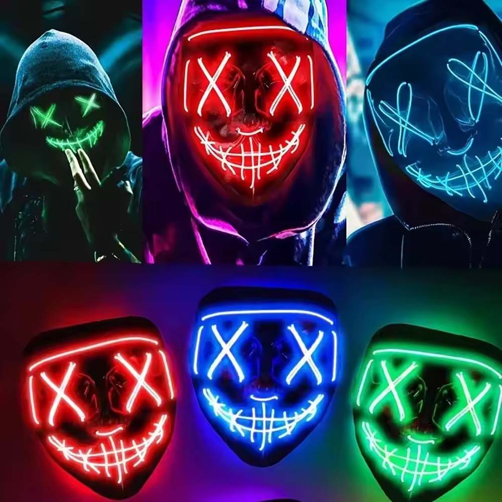 Máscara de purga LED de neón i - Led Purge Mask Halloween reseña y precio