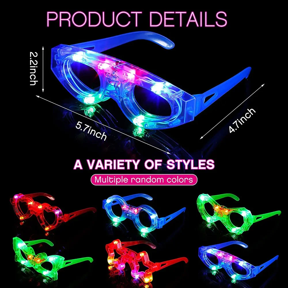 Gafas LED de neón que brillan  - Glow In The Dark Party Glasses reseña y precio