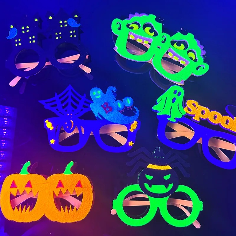 Monturas de gafas de fieltro q - Glow In The Dark Party Glasses reseña y precio