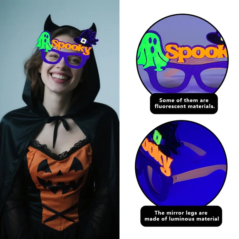 Monturas de gafas de fieltro q - Glow In The Dark Party Glasses reseña y precio