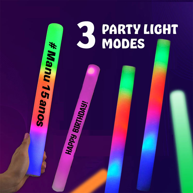 30 palitos de espuma luminosos - Flashing Led Foam Sticks Party reseña y precio
