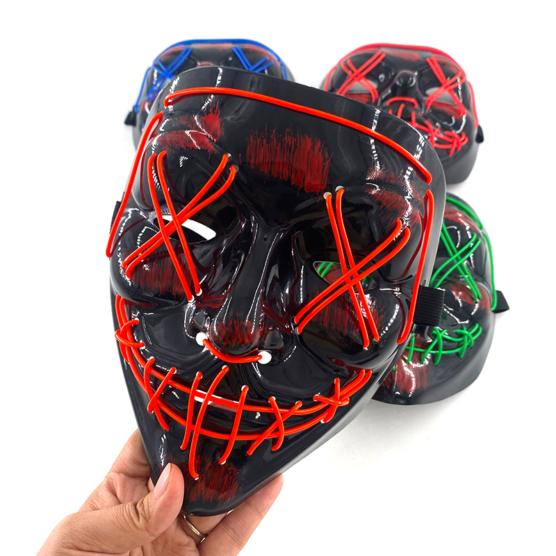 Máscara de Fiesta Inalámbrica  - Led Purge Mask Halloween reseña y precio