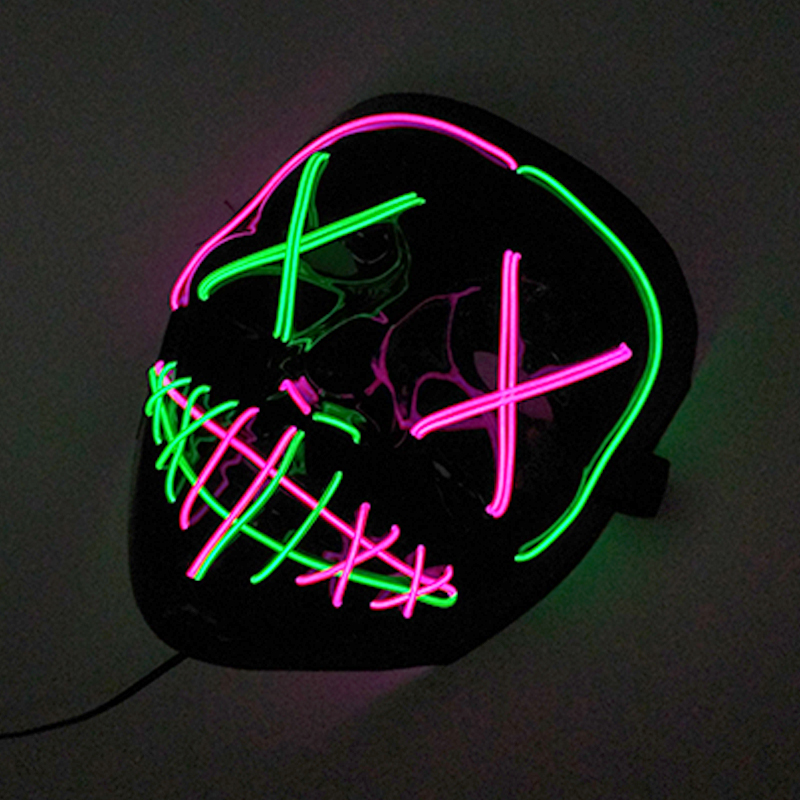 Máscara fluorescente inalámbri - Led Purge Mask Halloween reseña y precio