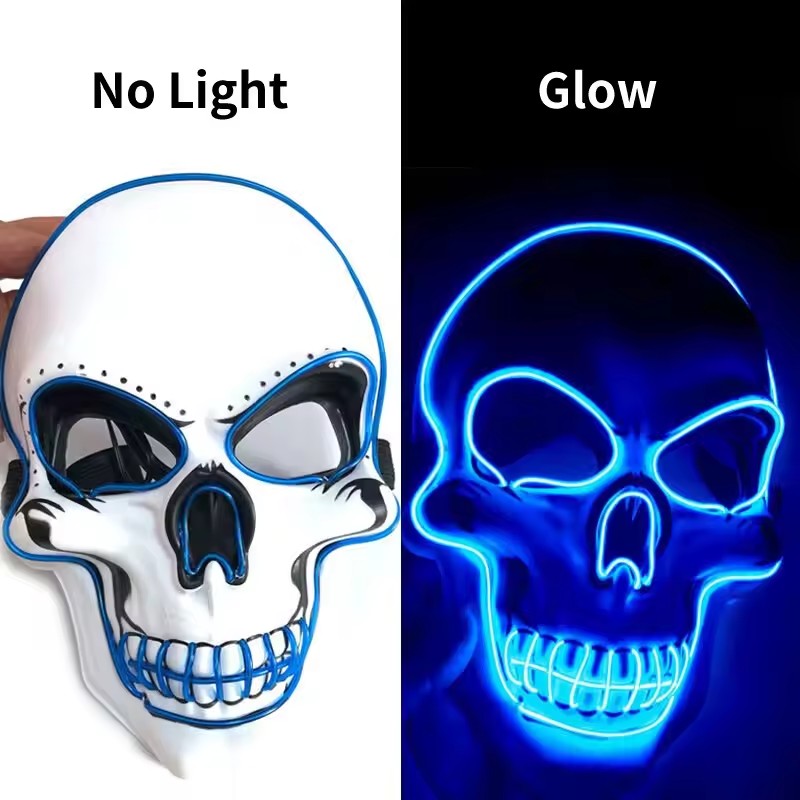 Máscara de neón con luz Led, m - Led Purge Mask Halloween reseña y precio